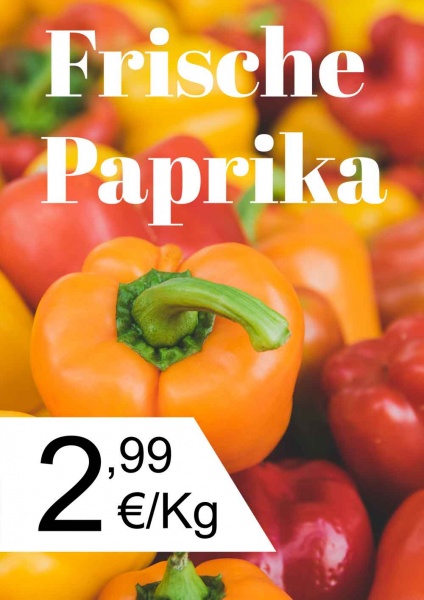 Poster Gemüse Paprika 